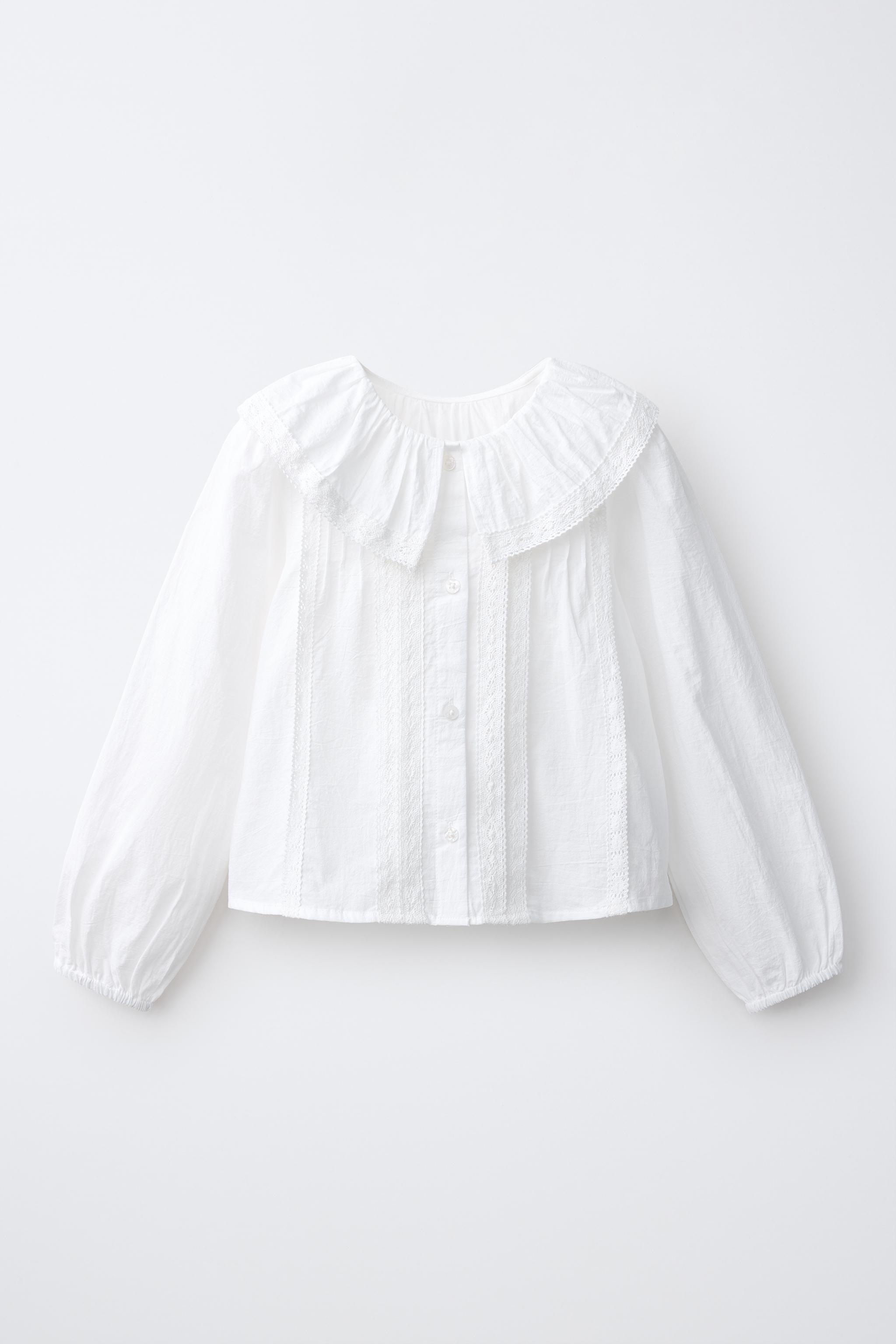 LACE PETER PAN COLLAR SHIRT